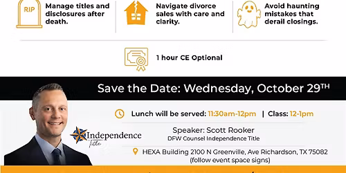 Death and Divorce: The Spooky Side of Real Estate