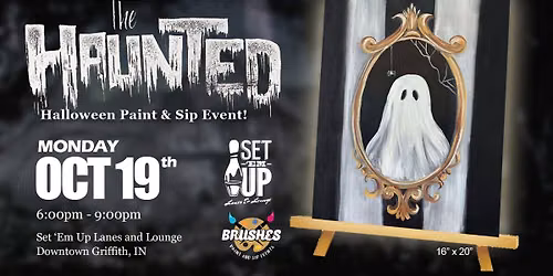 The Haunted Paint & Sip on the Patio at Set 'Em Up Lanes