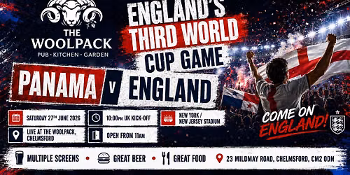 Panama v England \u2013 World Cup 2026 Live at The Woolpack