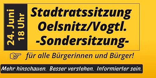 Sondersitzung des Stadtrates | Mitbekommen was entschieden wird