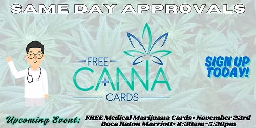 Copy of FREE Medical Marijuana Cards, Boca Raton- Same Day Approvals!