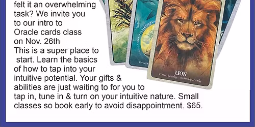 Intro to Oracle Card Reading class