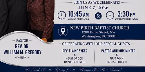 New Birth's Church & Pastor Anniversary 