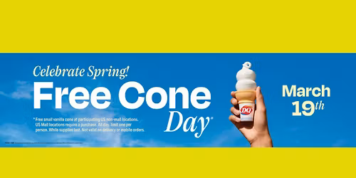 Free Cone Day: Thursday, March 19th