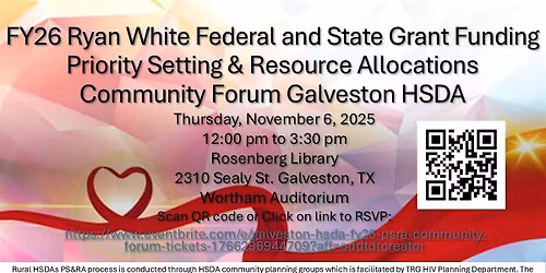 Galveston HSDA FY26 PSRA Community Forum