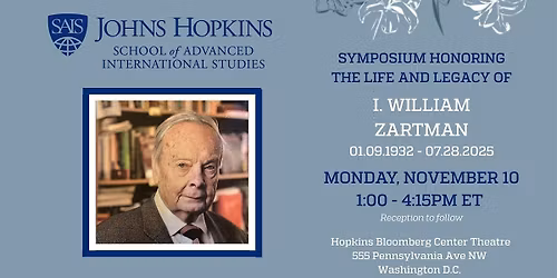 Symposium Honoring the Legacy of I. William Zartman
