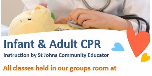 Infant and Adult CPR at Taupo Plunket - with St John