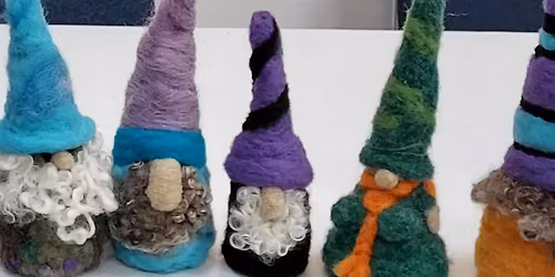 Needle Felted Gnomes Art Class