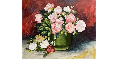 Van Gogh\u2019s Roses and Peonies - Paint and Sip in Boston | Classpop!\u2122