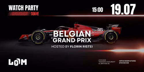 Watch Party: Belgian Grand Prix @ Loom