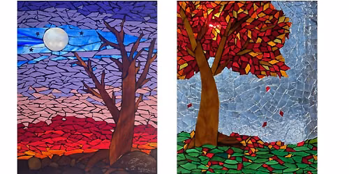 07\/12\/26 (Sundays: 1 - 4:30 PM) 3 week Glass Mosaic Workshop (ages 14+): Glass Tree Mosaic with Dyan