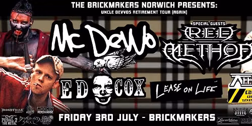 MC DEVVO \/ Norwich - Red Method, Ed Cox, Lease on Life, Affirmation