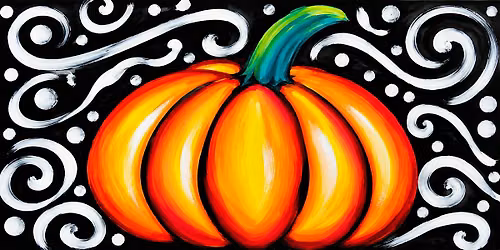 Pumpkin Acrylic Painting | Kids Art Class Ages 6\u201313