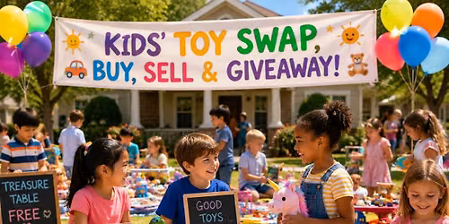 Neighborhood Kids' Toy Swap, Buy, Sell & Giveaway!