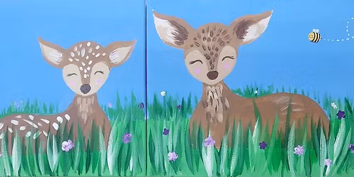 Family Fun Canvas - Doe & Fawn