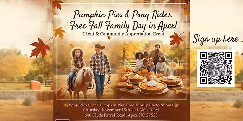 Pumpkin Pies & Pony Rides: Free Fall Family Day in Apex!