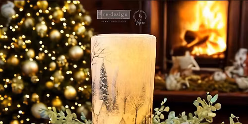 Flameless Candle Decoupage Class with South New