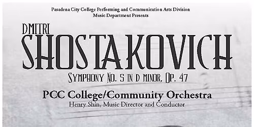 Shostakovich Symphony #5 - PCC College \/ Community Orchestra