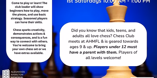 Chess Club - ages 9 & up