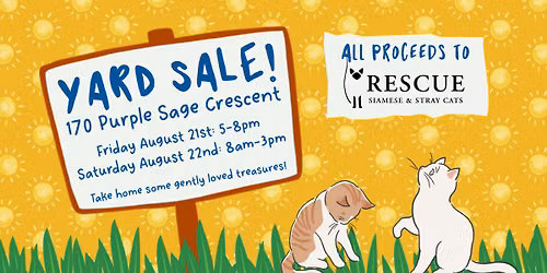 Rescue Siamese - Yard Sale Fundraiser