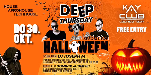 Deep Thursday - Special Pre Halloween Edition! Free Entry