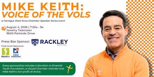 2026 Speaker Series: Mike Keith, Voice of the Vols! \ud83c\udf4a Presented by Rackley Roofing