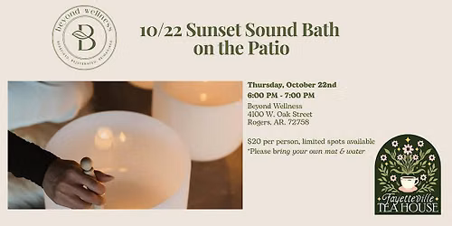 10\/22 Sunset Sound Bath on the Patio