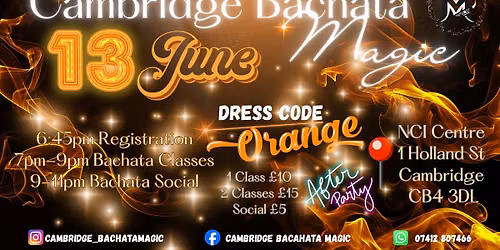 Cambridge Bachata Magic - Sat Party (13 June)