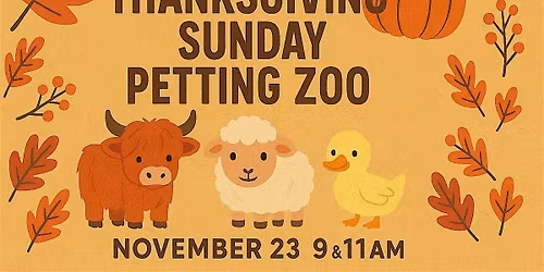 Thanksgiving Sunday: Petting Zoo