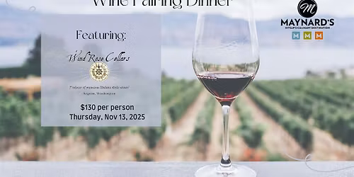 Wind Rose Cellars Wine Pairing Dinner