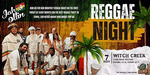 JT Presents: First Friday's Reggae Night with Jah Ollin