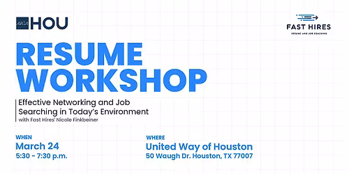 Resume Workshop: Effective Networking & Job Searching