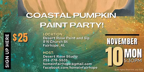 Coastal Pumpkin Paint and Sip!