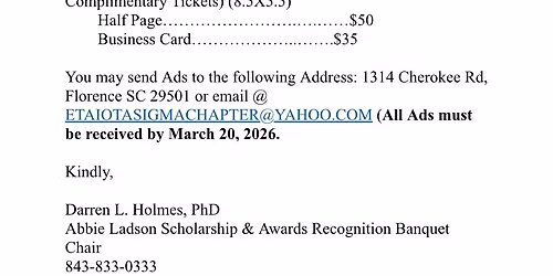 Abie Ladson Scholarship & Awards Banquet