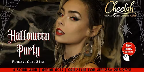 Halloween Party @ Cheetah of Wilmington! Friday, Oct. 31st
