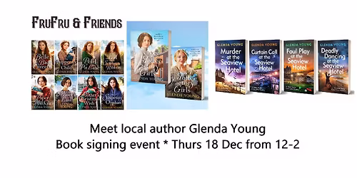 Meet local author Glenda Young at Fru Fru & Friends, Grangetown, Thurs 18 Dec 12-2