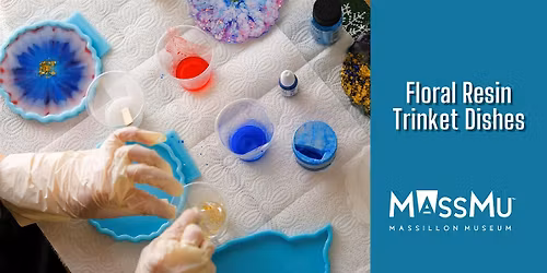 Floral Resin Trinket Dishes