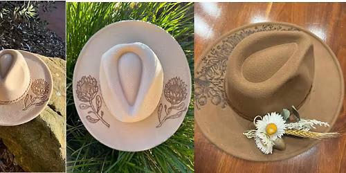 Pyrography Hat etching workshop