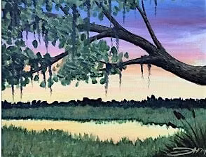 Southern Marsh - A Step-By-Step Canvas Painting Experience!