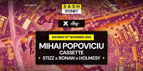 \u2605 S.A.S.H Sydney \u2605 Mihai Popoviciu \u2605 Saturday 15th November \u2605