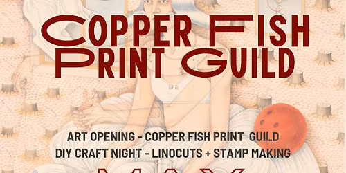 Copper Fish Print Guild Art Opening and DIY Bar at Gather