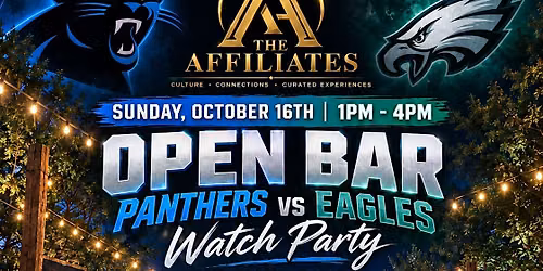 Panthers vs Eagles Open Bar watch party