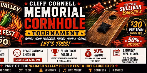 \ud83d\udd25\ud83c\udf3d Cliff Cornell Memorial Cornhole Tournament \ud83c\udf3d\ud83d\udd25