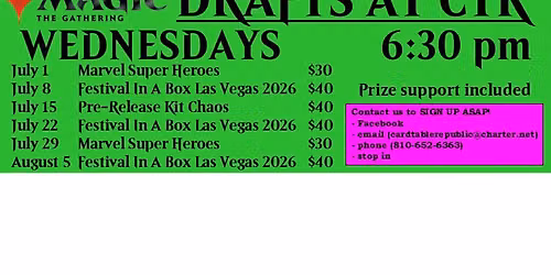 MTG DRAFT Festival In A Box Las Vegas 2026 (limit 8 players); $40