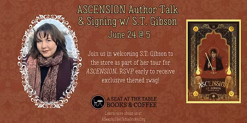 ASCENSION Author Talk & Signing w\/ S.T. Gibson