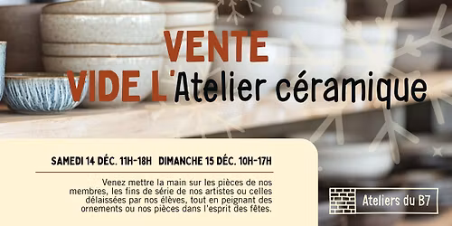 Grande vente vide atelier 2025