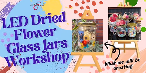 Real Dried Flowers LED Glass Jars