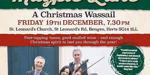 Christmas Wassail with Magpie Lane