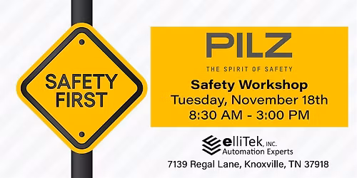 Pilz Machine Safety Workshop | Free at elliTek (Nov 18)