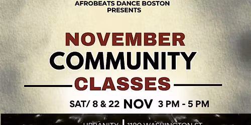 ABDB November Community Classes